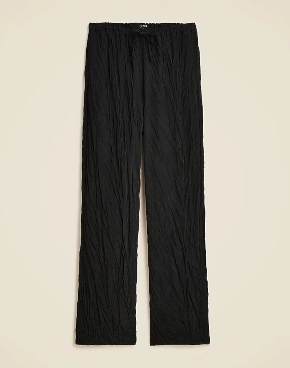 J.Crew New Soleil Pant in Crinkled Viscose Blend Black Style CK704 M NWT $148